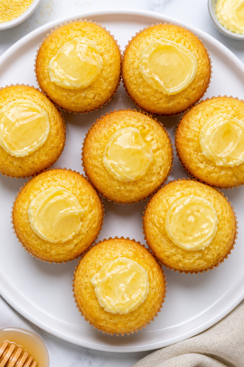 Homemade Cornbread Muffin Honey Butter