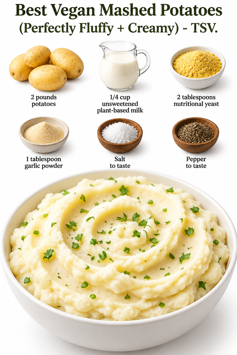 Best Vegan Mashed Potatoes (Perfectly Fluffy + Creamy) - TSV