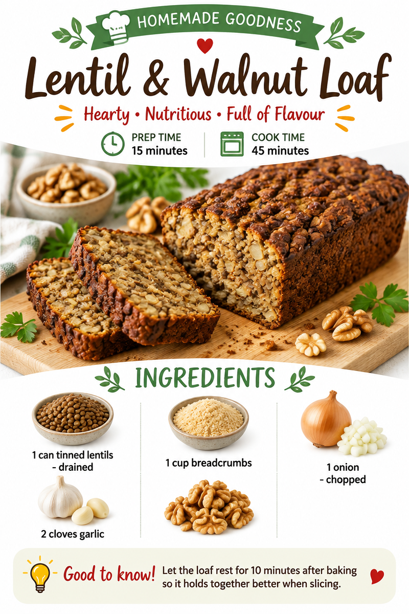 Lentil & Walnut Loaf