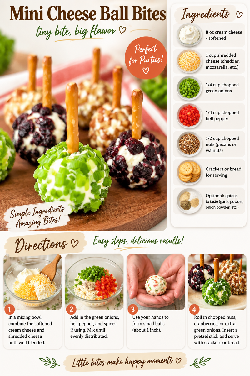 Mini Cheese Ball Bites - tiny bite, big flavor