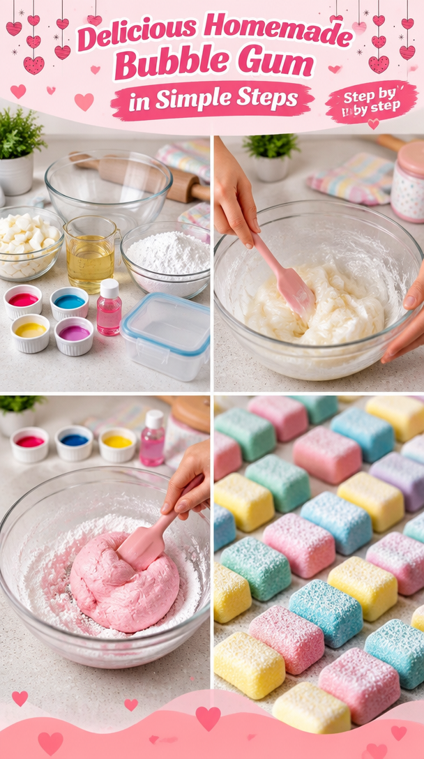 Make Delicious Homemade Bubble Gum in Just a Few Simple Steps