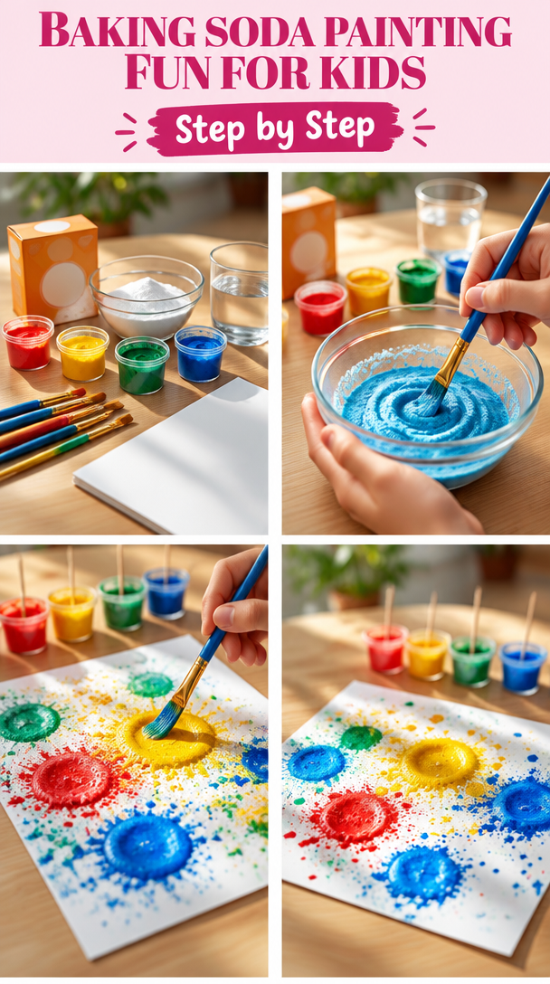 Baking Soda Painting Fun for Kids