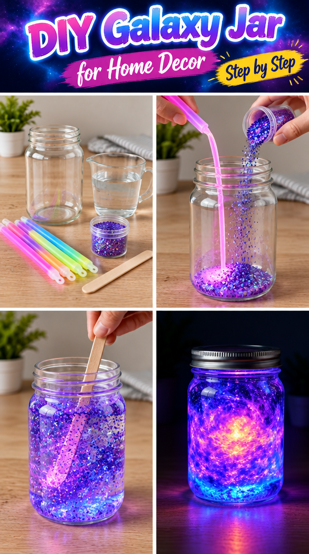 Create Your Own Stunning Galaxy Jar: Easy DIY Craft for Home Decor