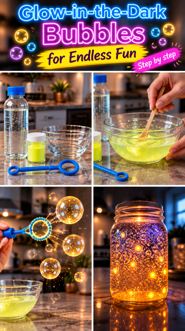 Create Magical Glow in the Dark Bubbles for Endless Fun
