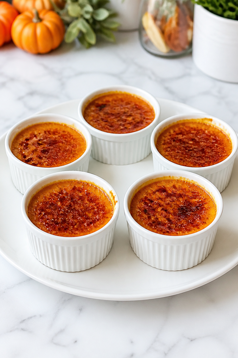 Classic Pumpkin Creme Brulee Custard