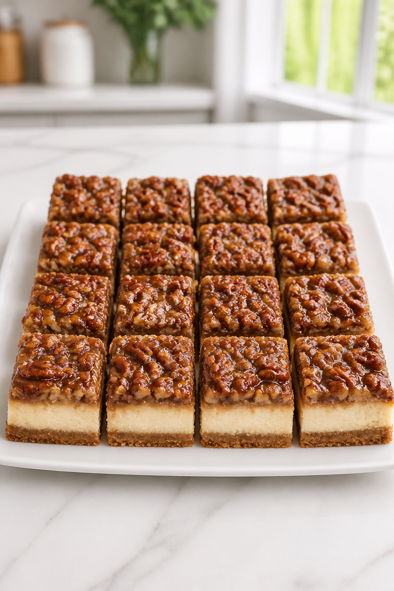 Classic Pecan Praline Cheesecake Bar