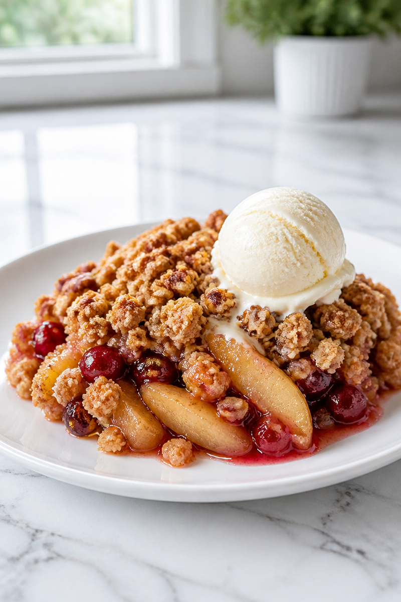 Classic Apple Cranberry Crisp Bake