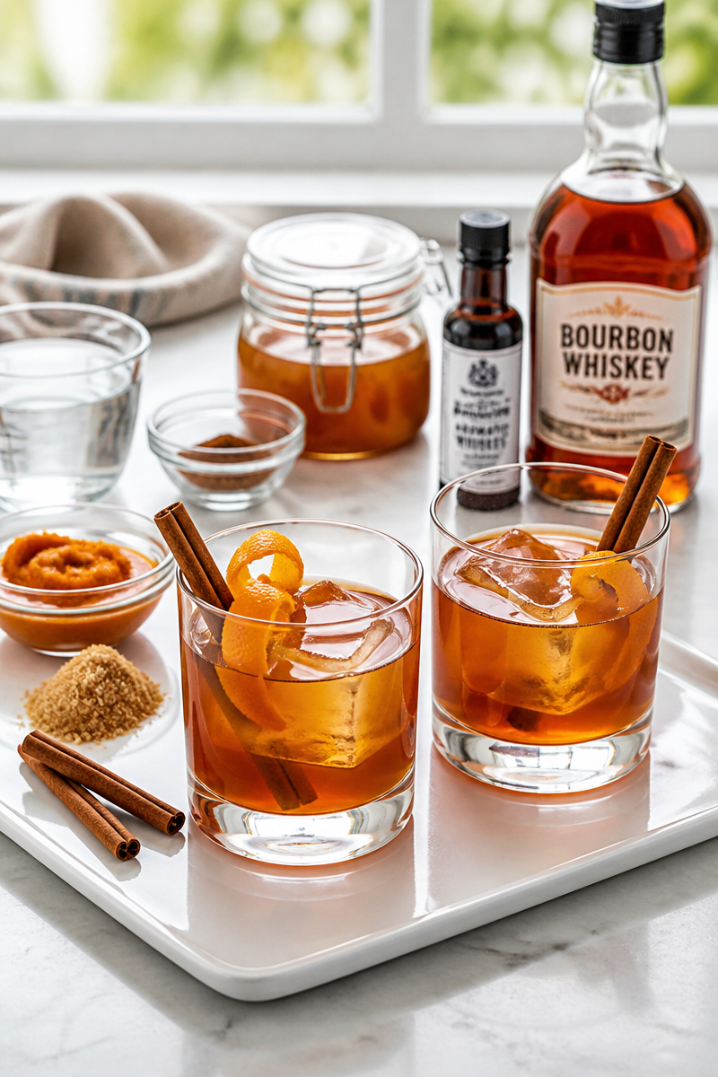 Classic Pumpkin Old Fashioned Cocktail