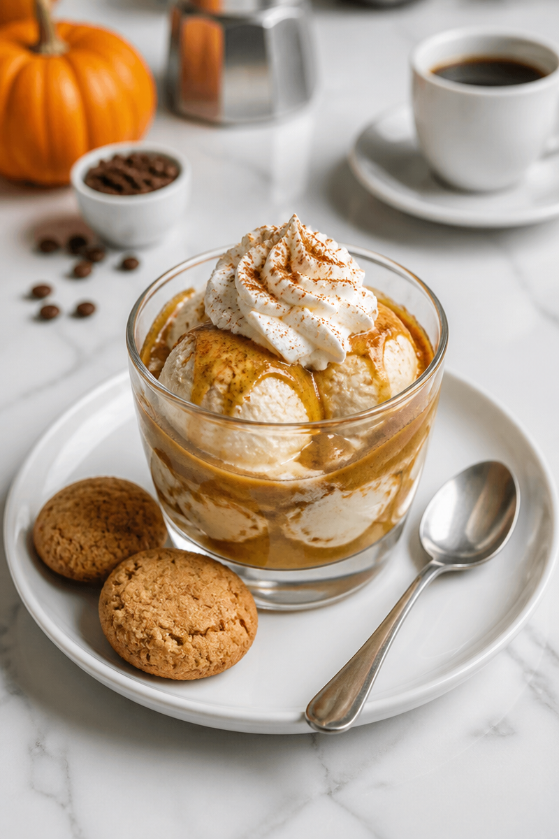 Classic Pumpkin Spice Affogato Dessert