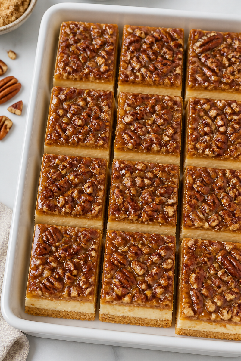 Classic Pecan Praline Cheesecake Bar