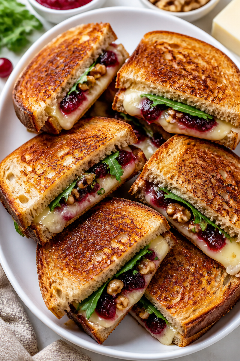 Cranberry Baked Brie Grilled Cheese
