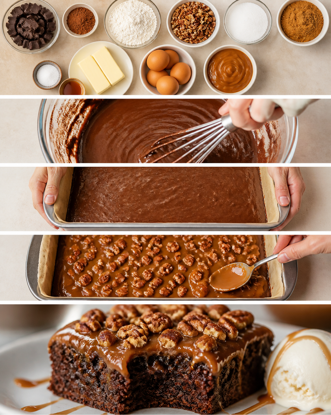 Salted Caramel Pecan Brownies