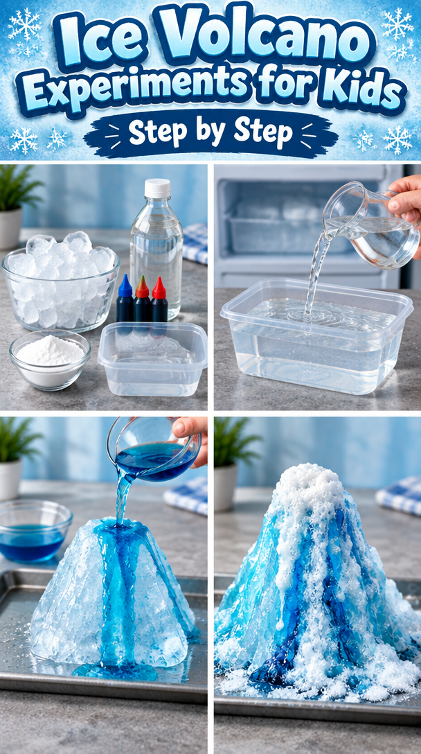 Create Exciting Ice Volcanoes: Fun Science Experiment for Kids