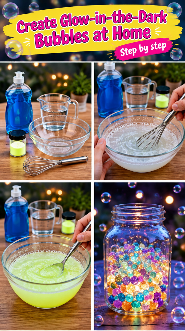 Create Enchanting Glow-in-the-Dark Bubbles at Home!