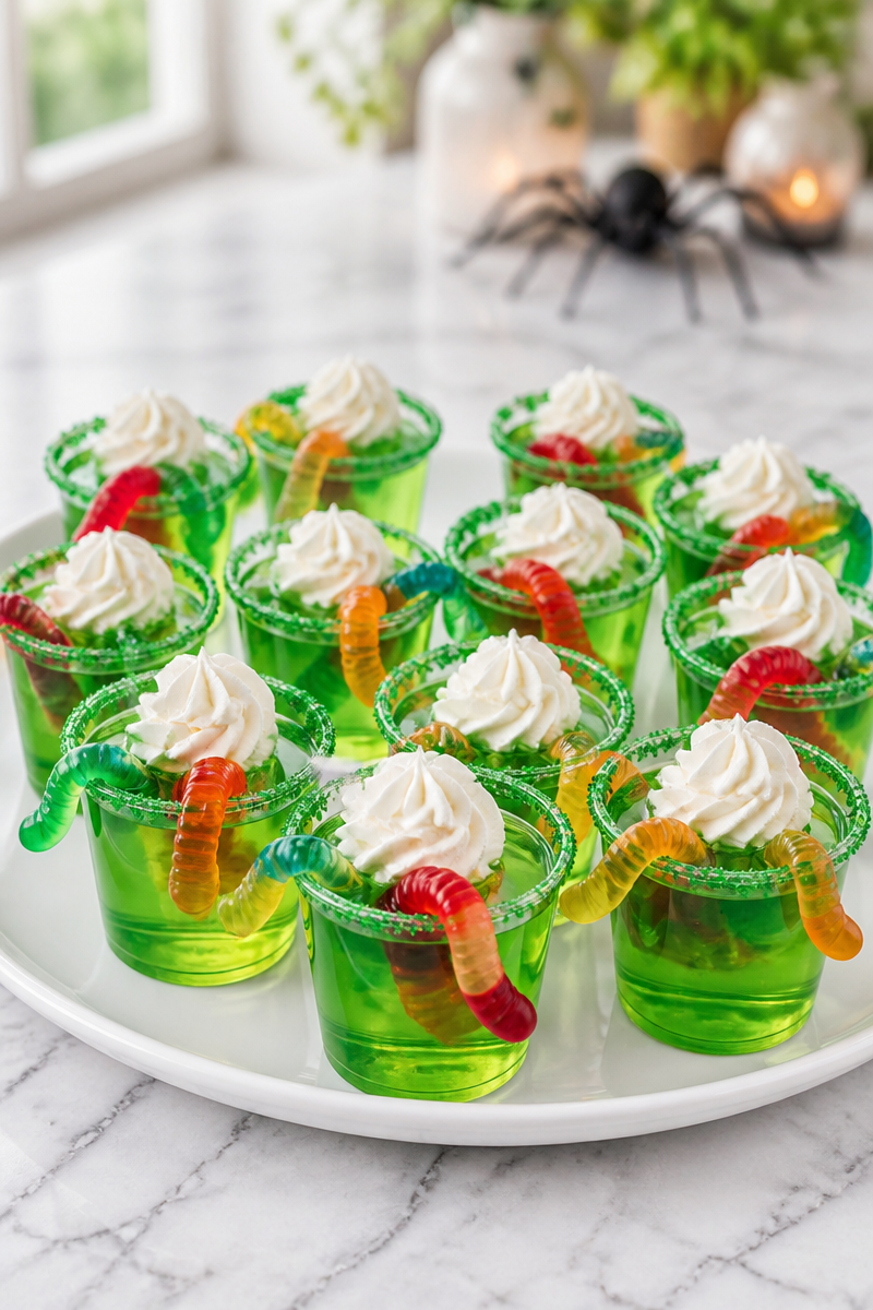 Halloween Jello Shot Worm Cup