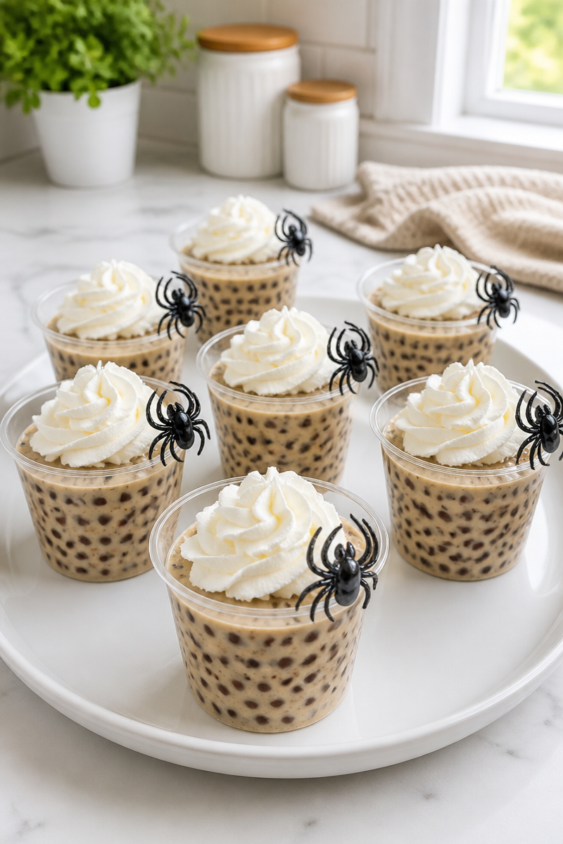 Spider Egg Tapioca Pudding Cup