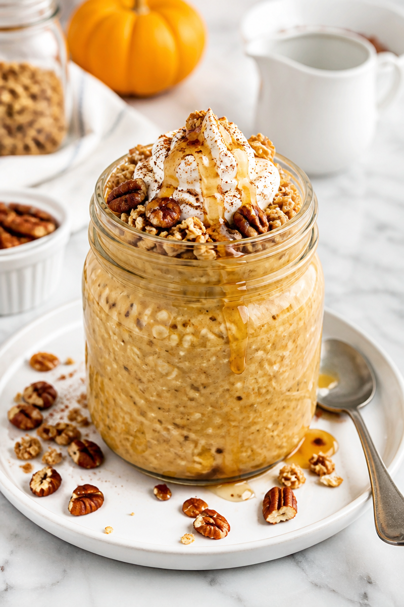 Pumpkin Spice Overnight Oats Jar