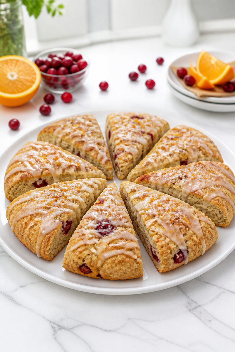 Cranberry Orange Scone Wedge Breakfast
