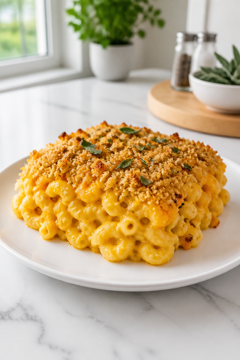 Butternut Squash Mac Cheese Bake