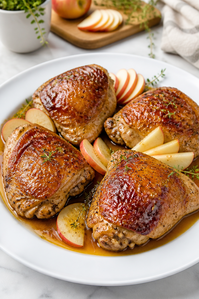 Roasted Turkey Thigh Cider Glaze