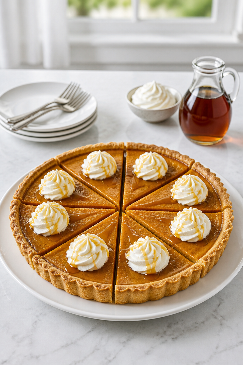 Maple Pumpkin Creme Fraiche Tart