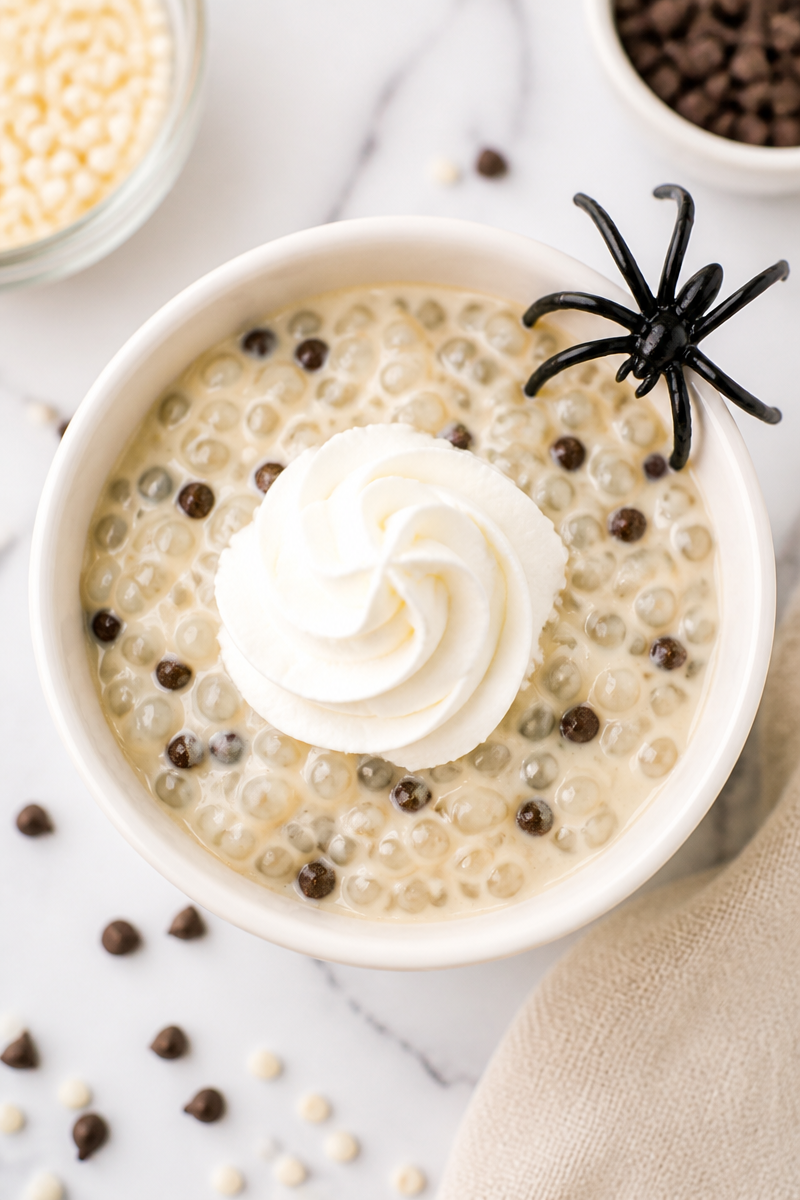Spider Egg Tapioca Pudding Cup