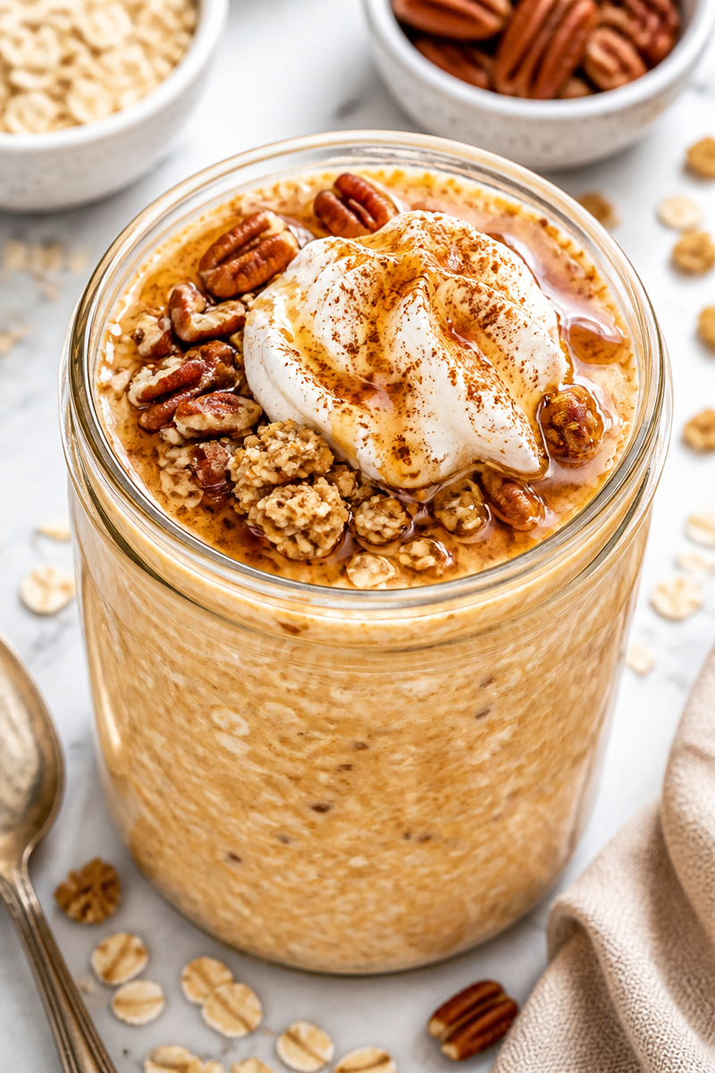 Pumpkin Spice Overnight Oats Jar