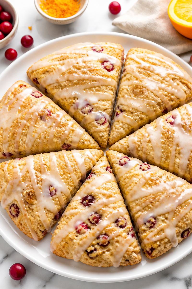 Cranberry Orange Scone Wedge Breakfast