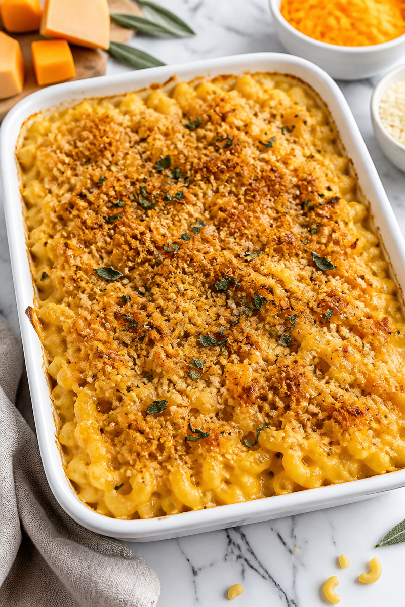 Butternut Squash Mac Cheese Bake