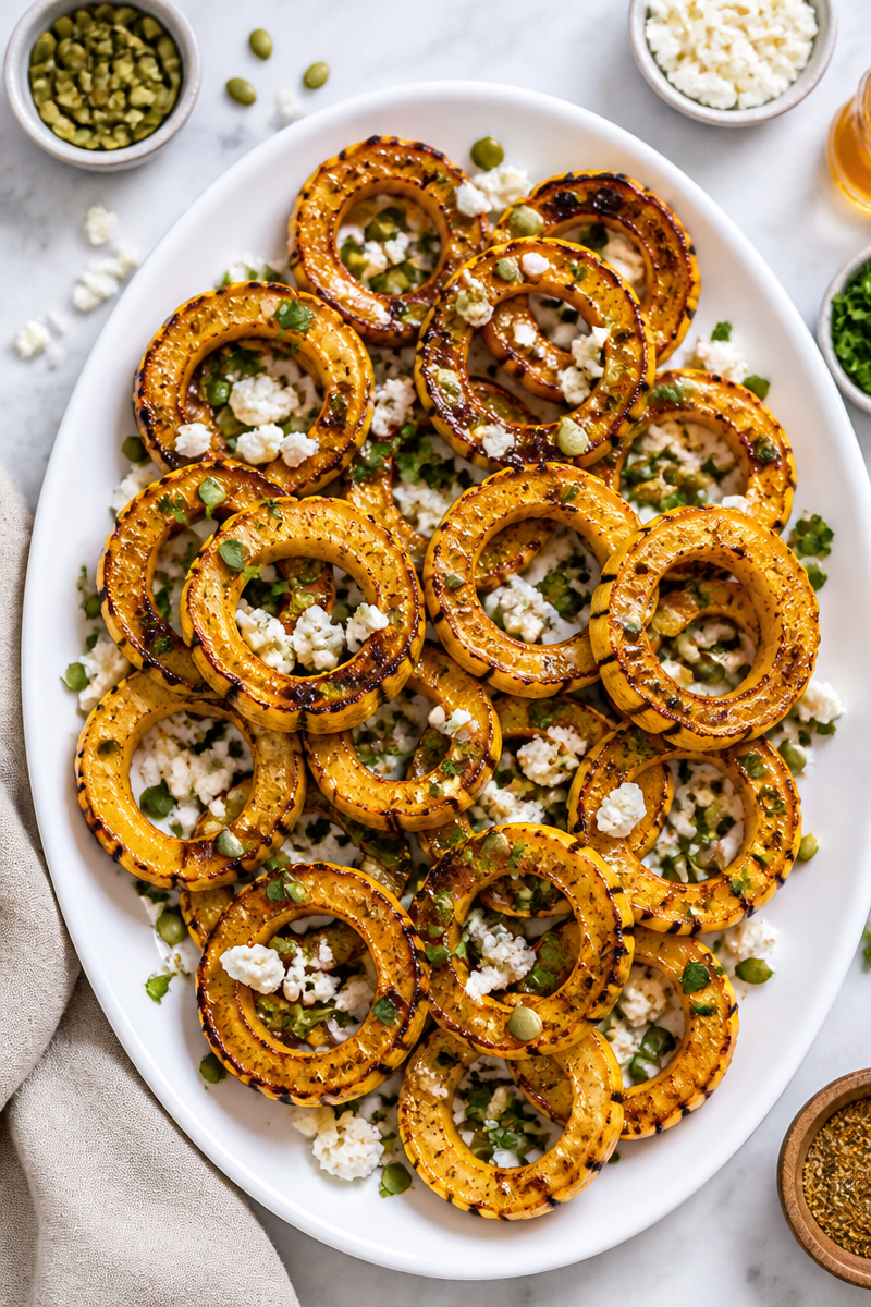 Maple Roasted Delicata Squash Ring