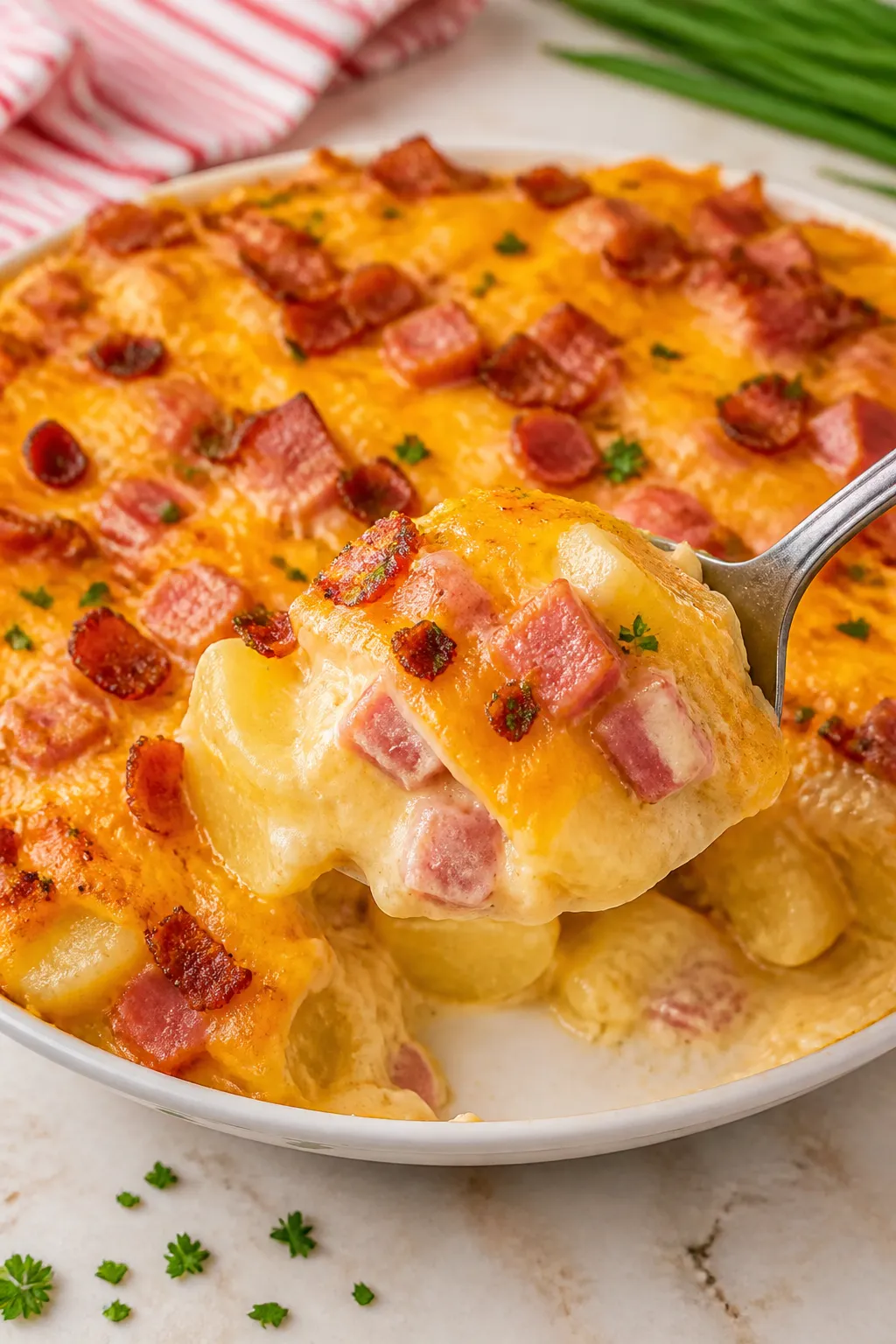 Ham and Bacon Cheesy Potatoes - The Perfect Cheesy Side Dish! 32 Ham and Bacon Cheesy Potatoes - The Perfect Cheesy Side Dish!