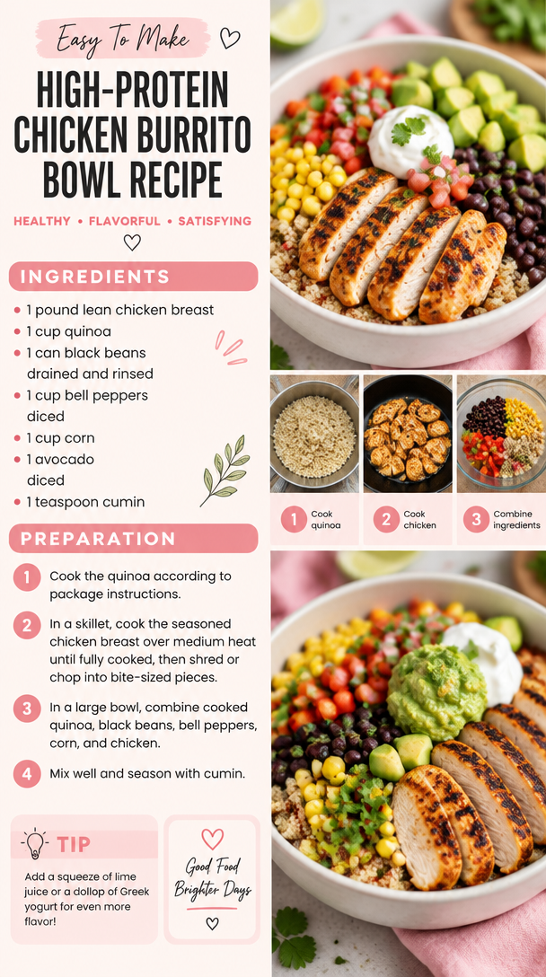 High-Protein Chicken Burrito Bowl Recipe