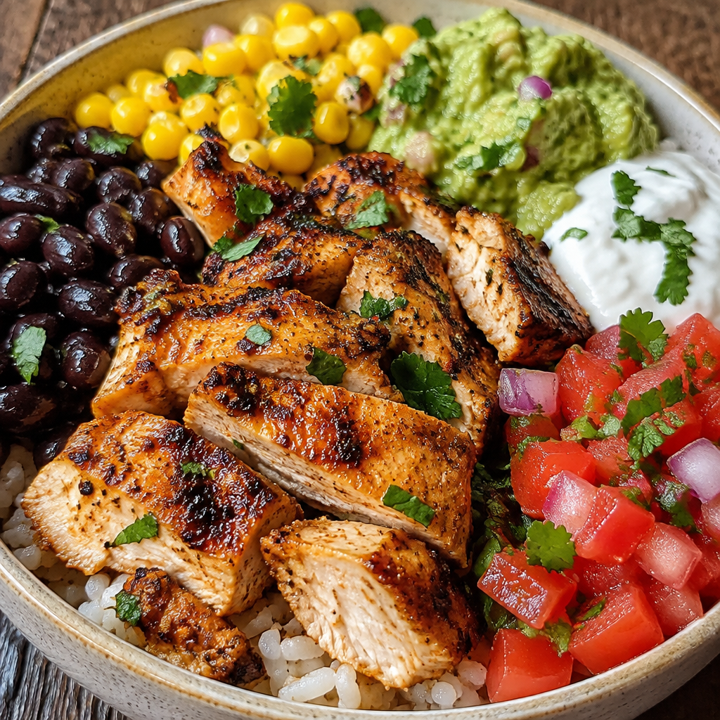 High-Protein Chicken Burrito Bowl Recipe