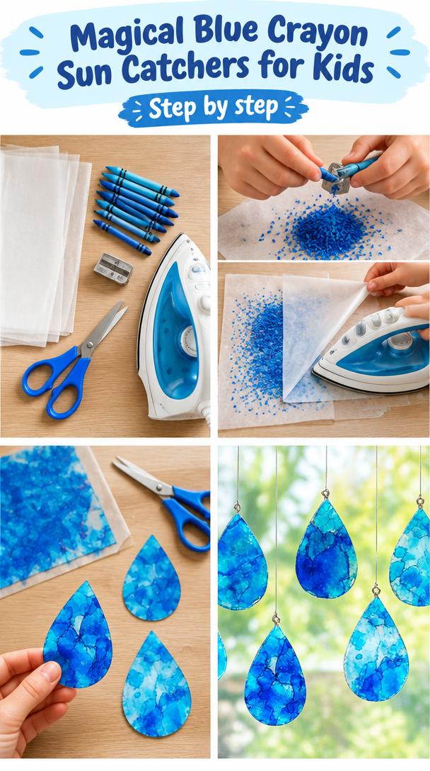 Are Blue Crayon Sun Catchers Magical Craft for Kids?