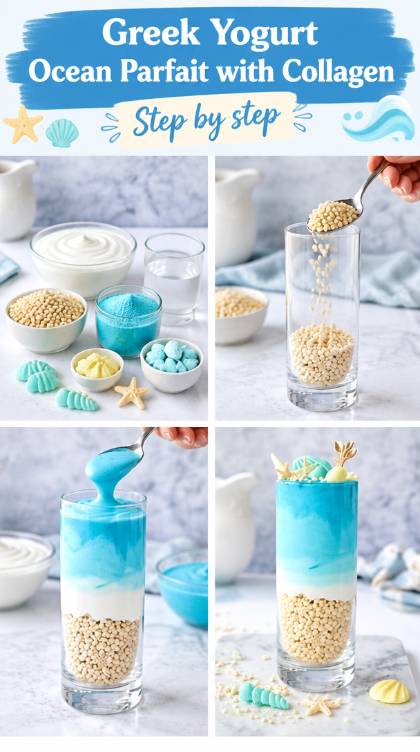 Greek Yogurt Ocean Parfait with Collagen