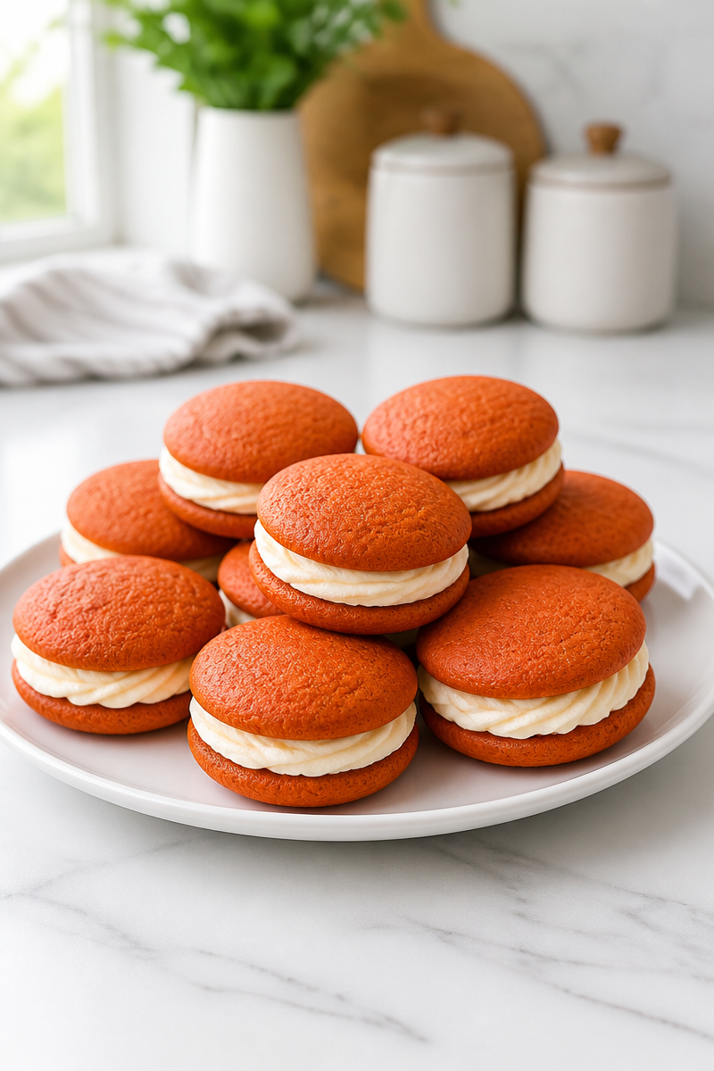 Orange Velvet Whoopie Pie Bite