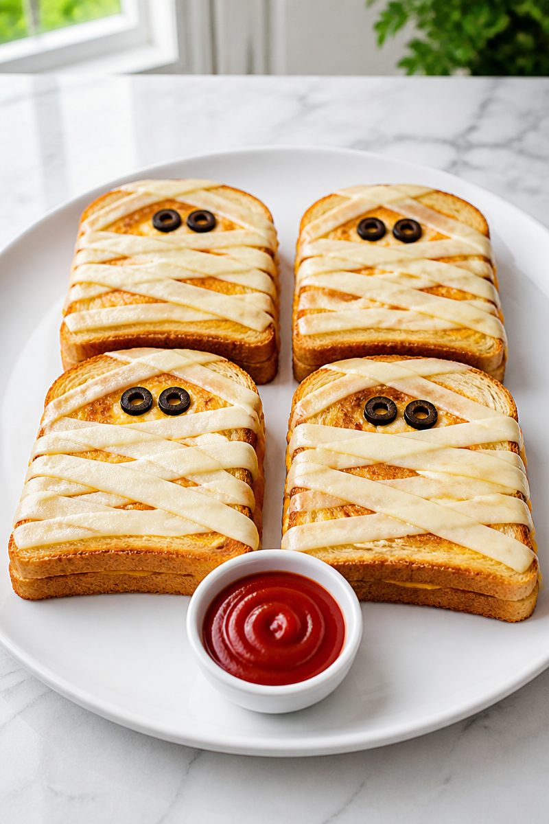 Mummy Grilled Cheese Sandwich Snack