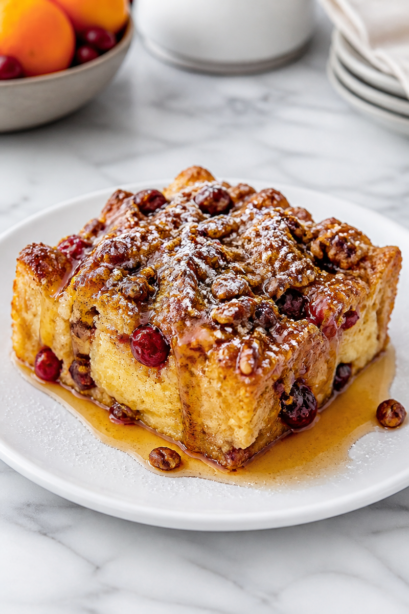 Cranberry Orange French Toast Bake