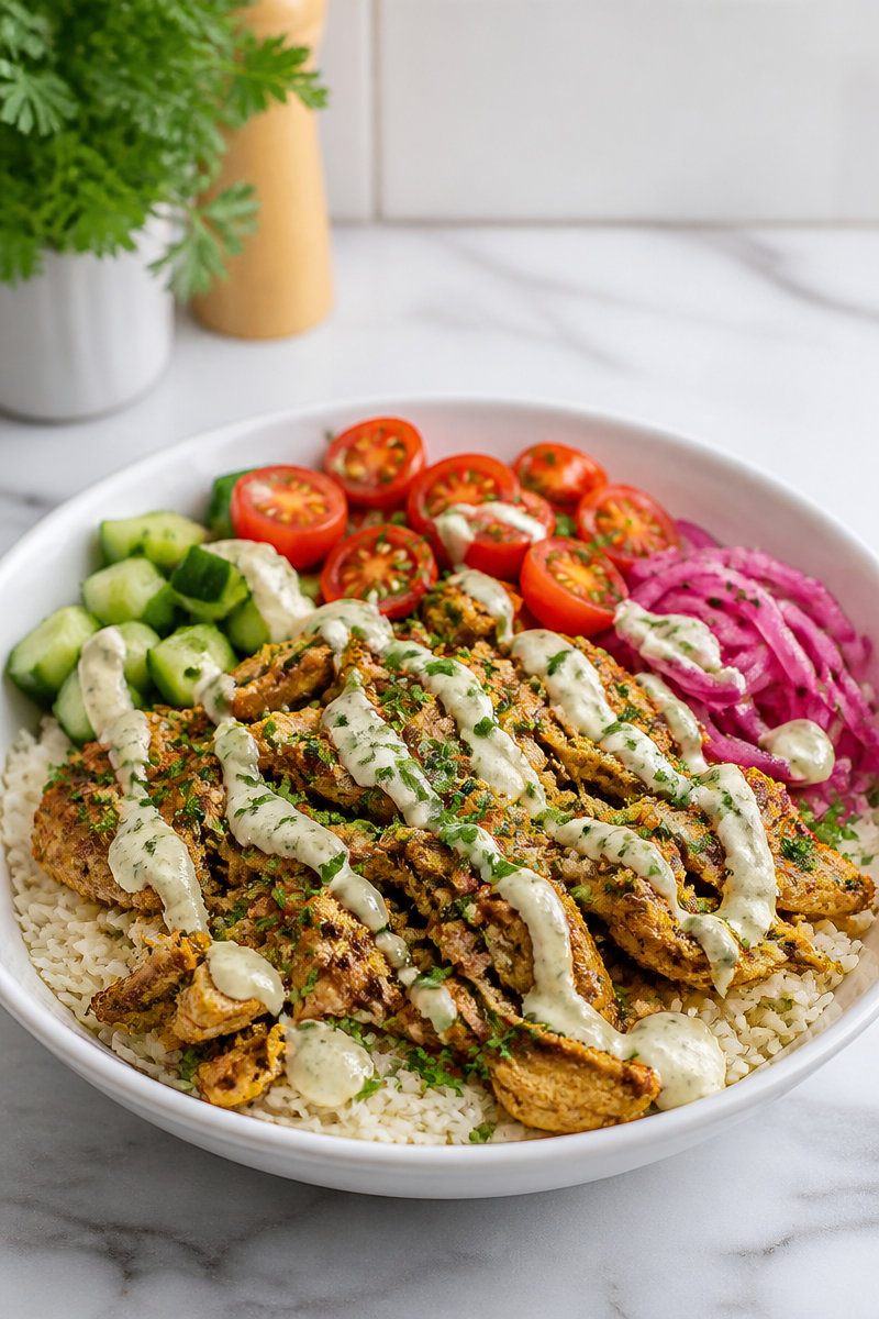 Turkey Shawarma Spiced Rice Bowl