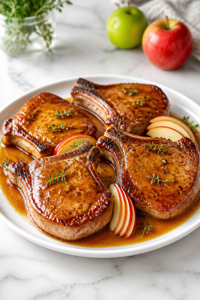Apple Cider Glazed Pork Chop