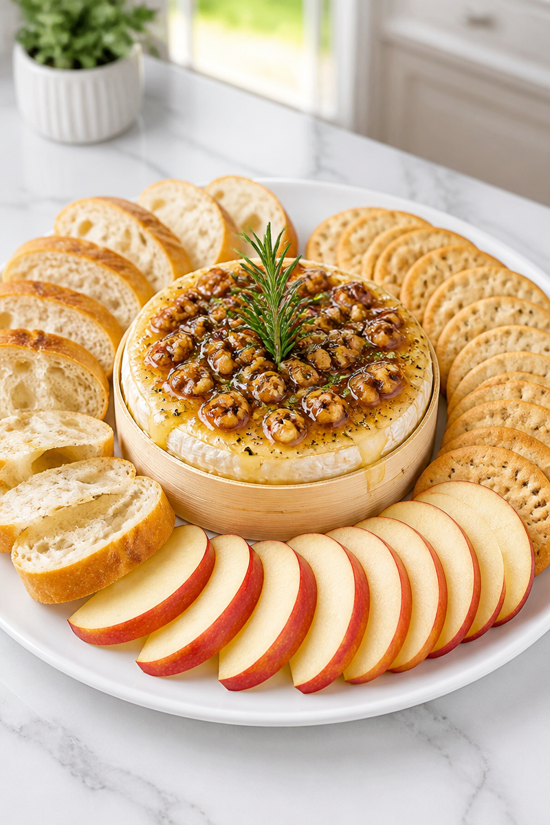 Maple Walnut Baked Camembert Wheel