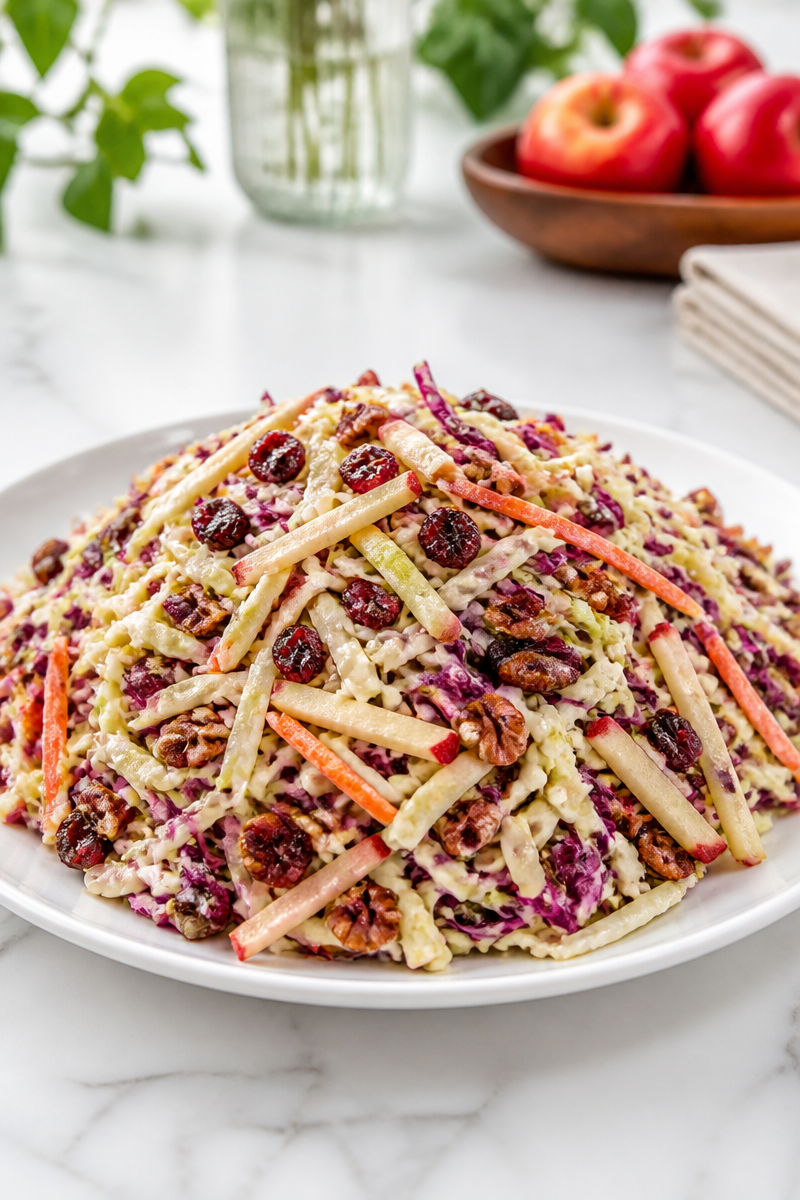 Cranberry Apple Slaw Side Dish