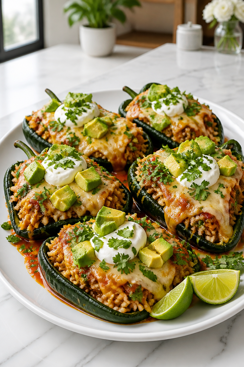 Turkey Stuffed Poblano Pepper Bowl