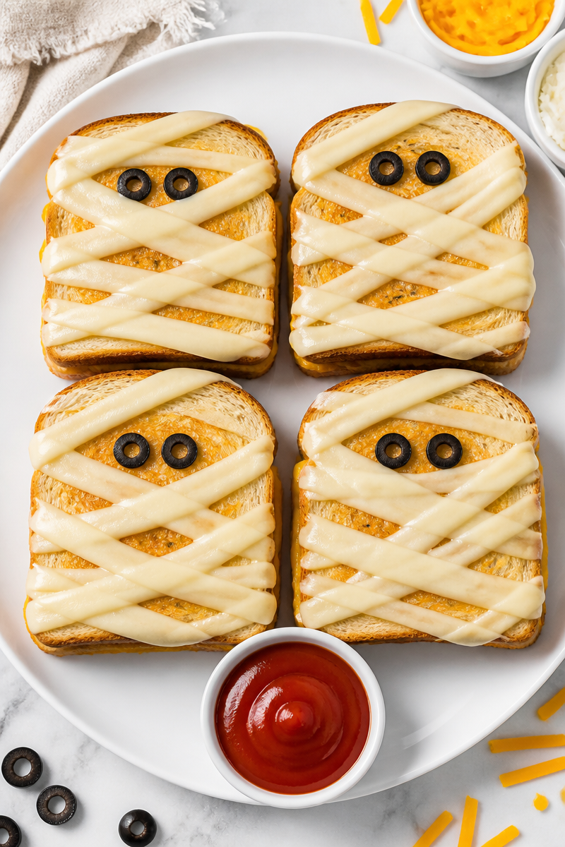 Mummy Grilled Cheese Sandwich Snack
