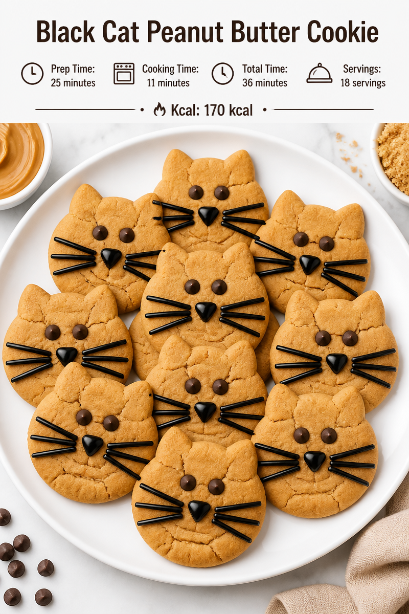 Black Cat Peanut Butter Cookie