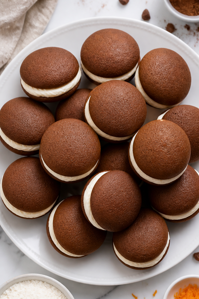Orange Velvet Whoopie Pie Bite