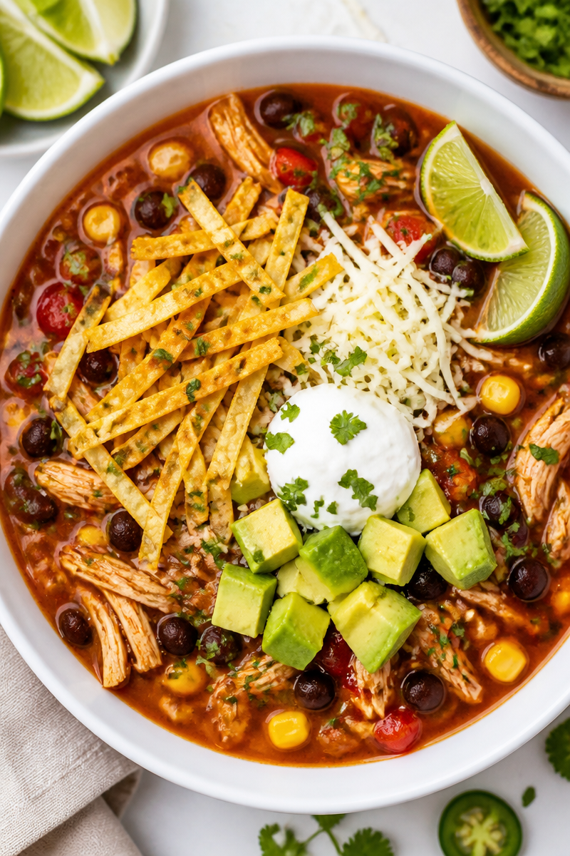 Leftover Turkey Tortilla Soup Bowl