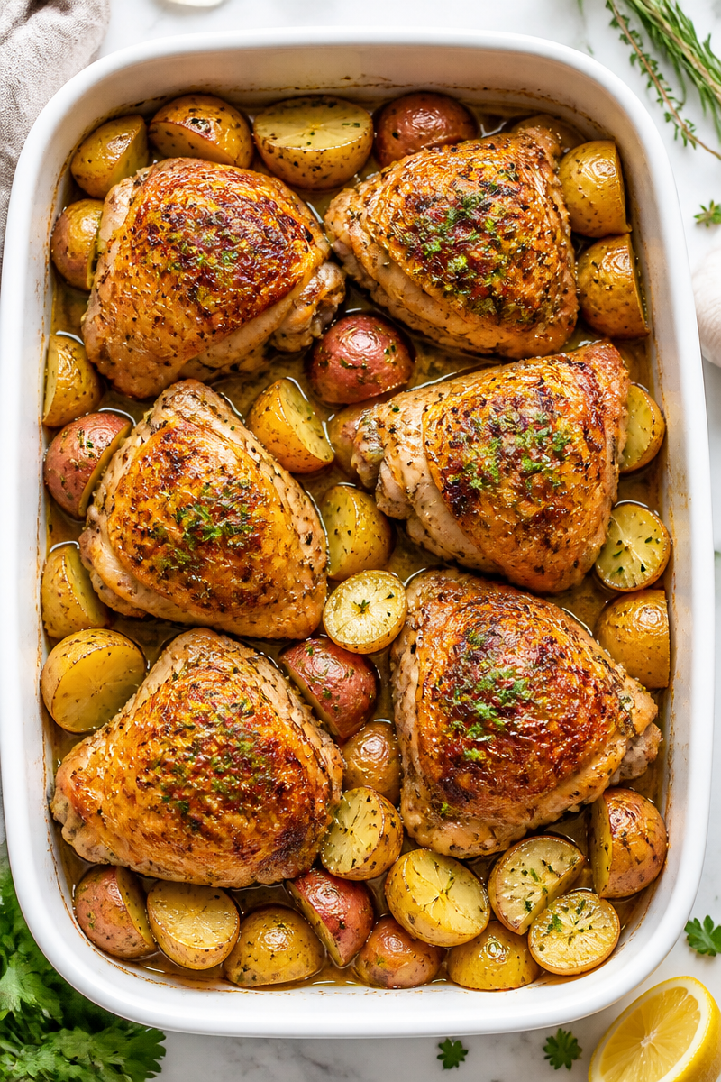 Herb Butter Roasted Chicken Thigh