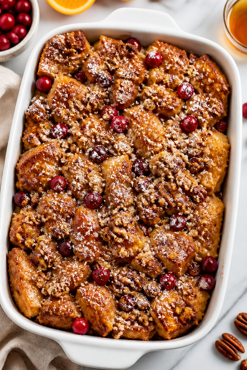 Cranberry Orange French Toast Bake