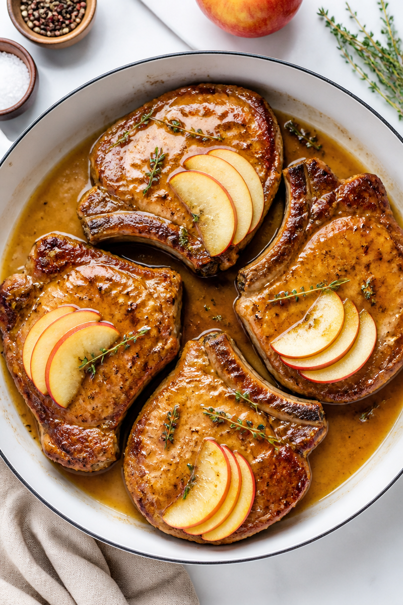 Apple Cider Glazed Pork Chop